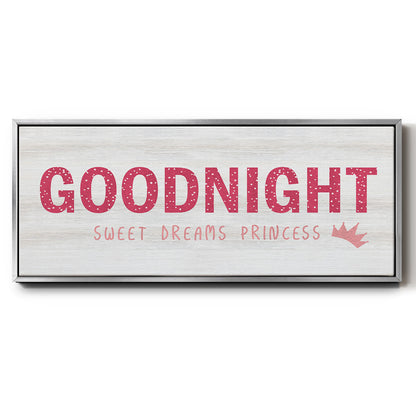 Princess Goodnight - Floater Framed Canvas Print