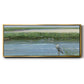 Wading at Dusk - Floater Framed Canvas Print