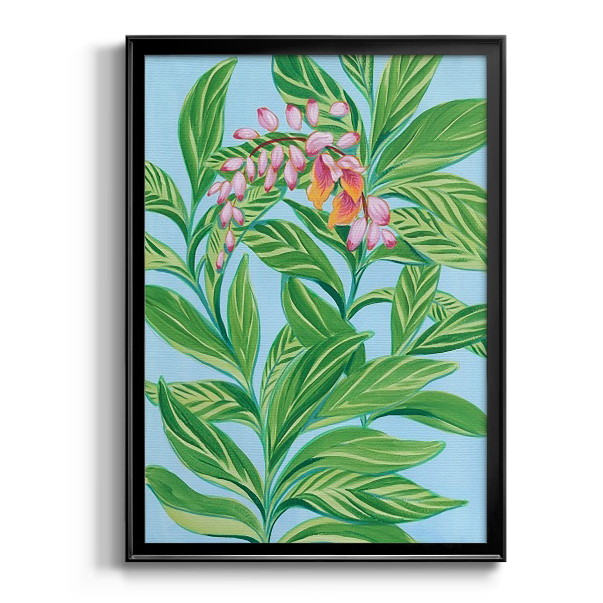 Tropical Shell Ginger I - Modern Framed Canvas Print