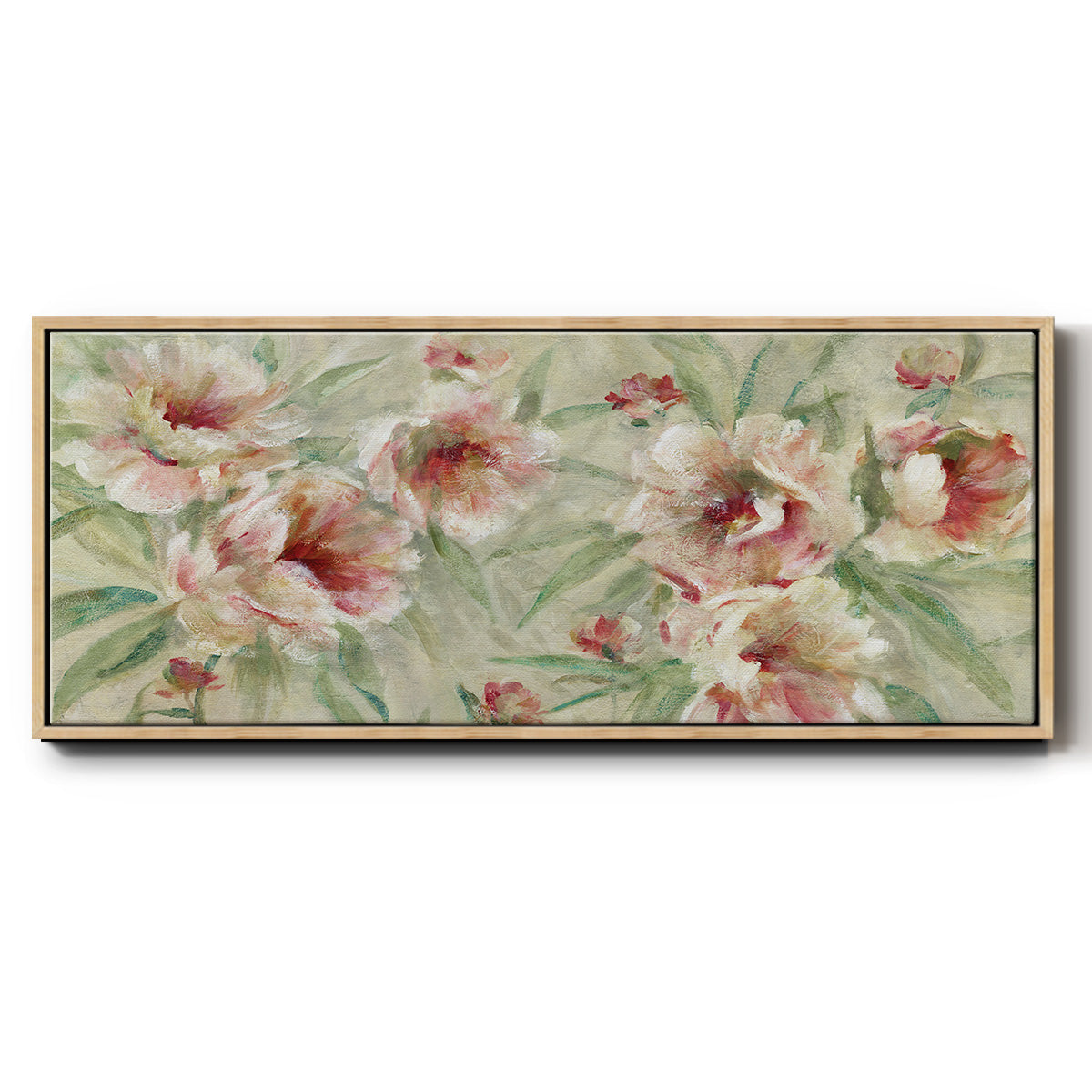 Peony Pleasure - Floater Framed Canvas Print