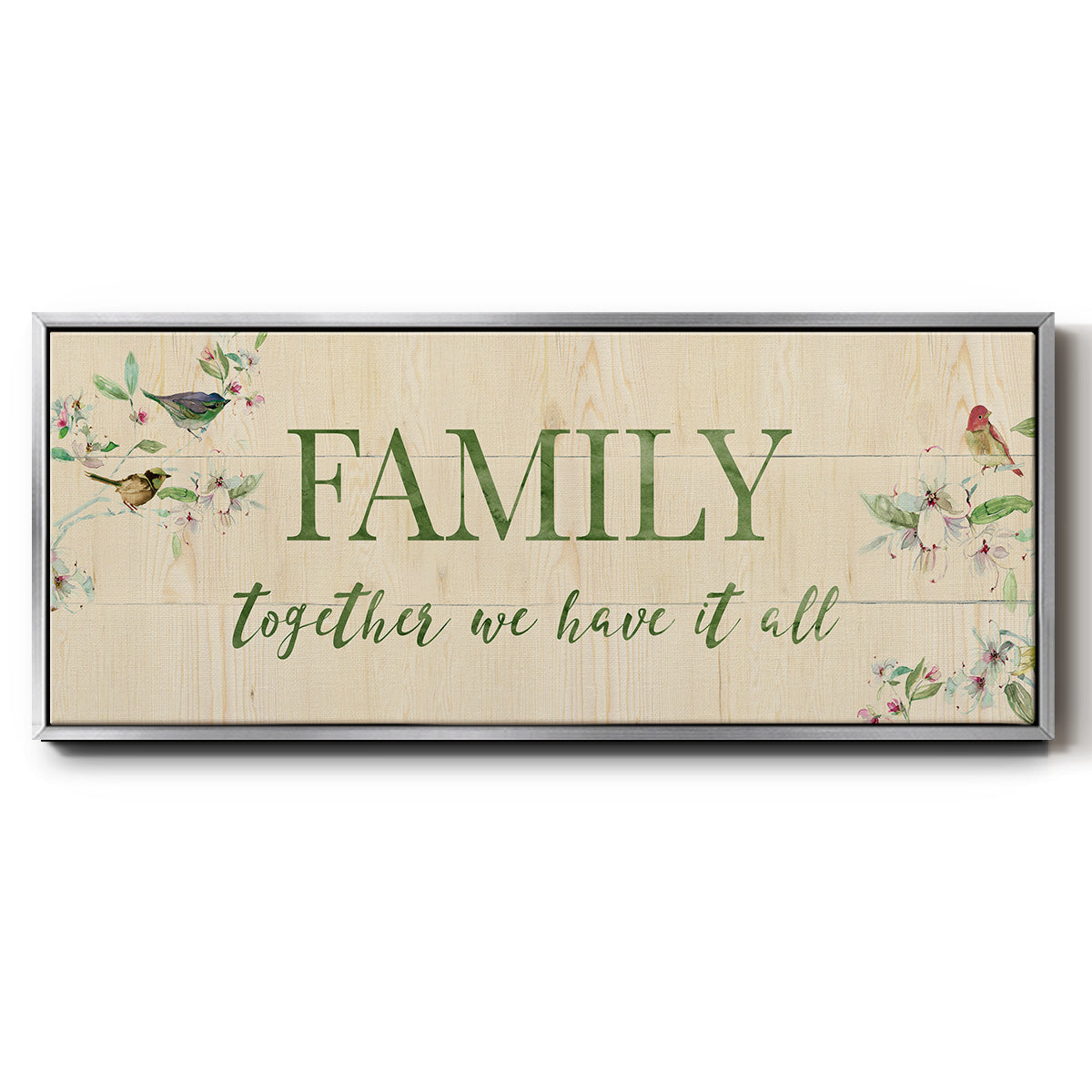Family Together - Floater Framed Canvas Print