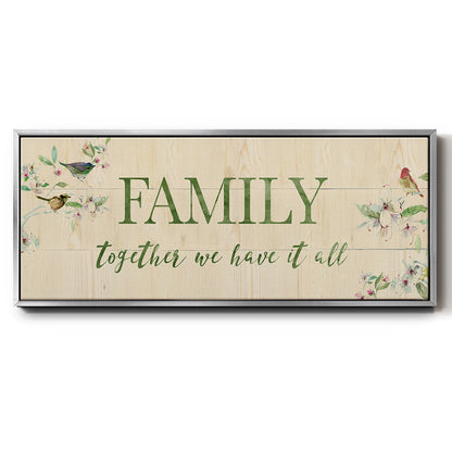 Family Together - Floater Framed Canvas Print
