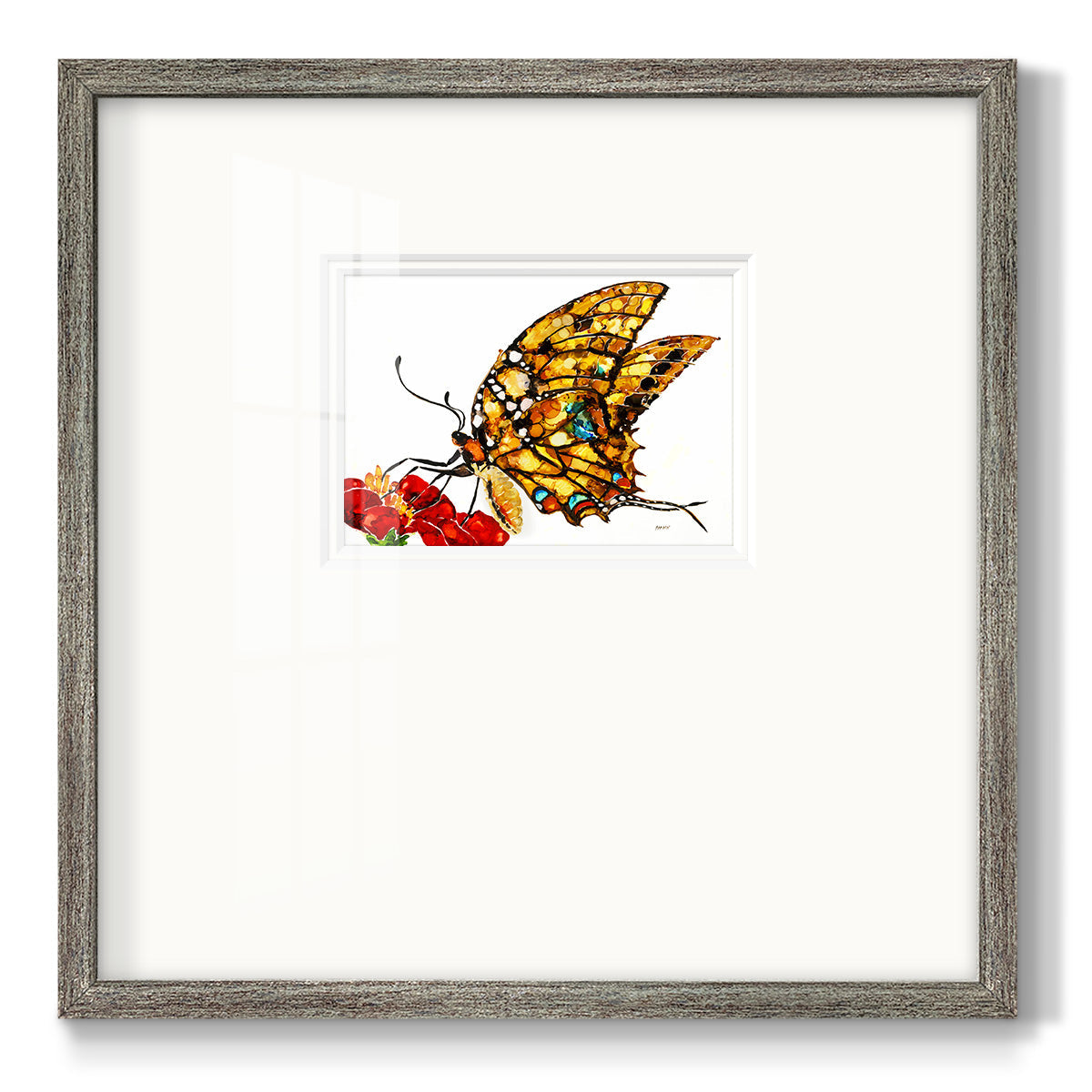 Wings II- Premium Framed Print Double Matboard