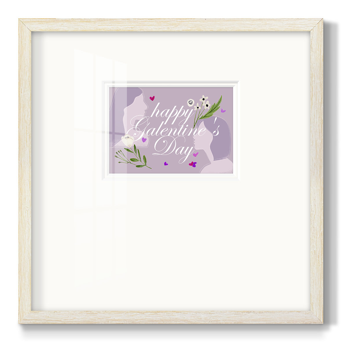 Happy Galentine's Day Collection A Premium Framed Print Double Matboard