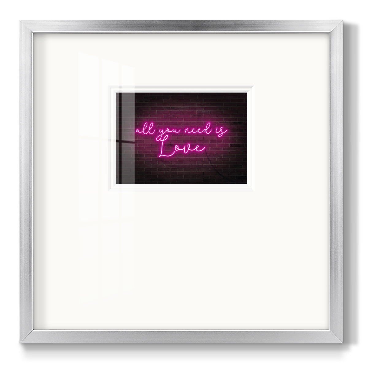 Neon Love I - Double Matboard Framed Print
