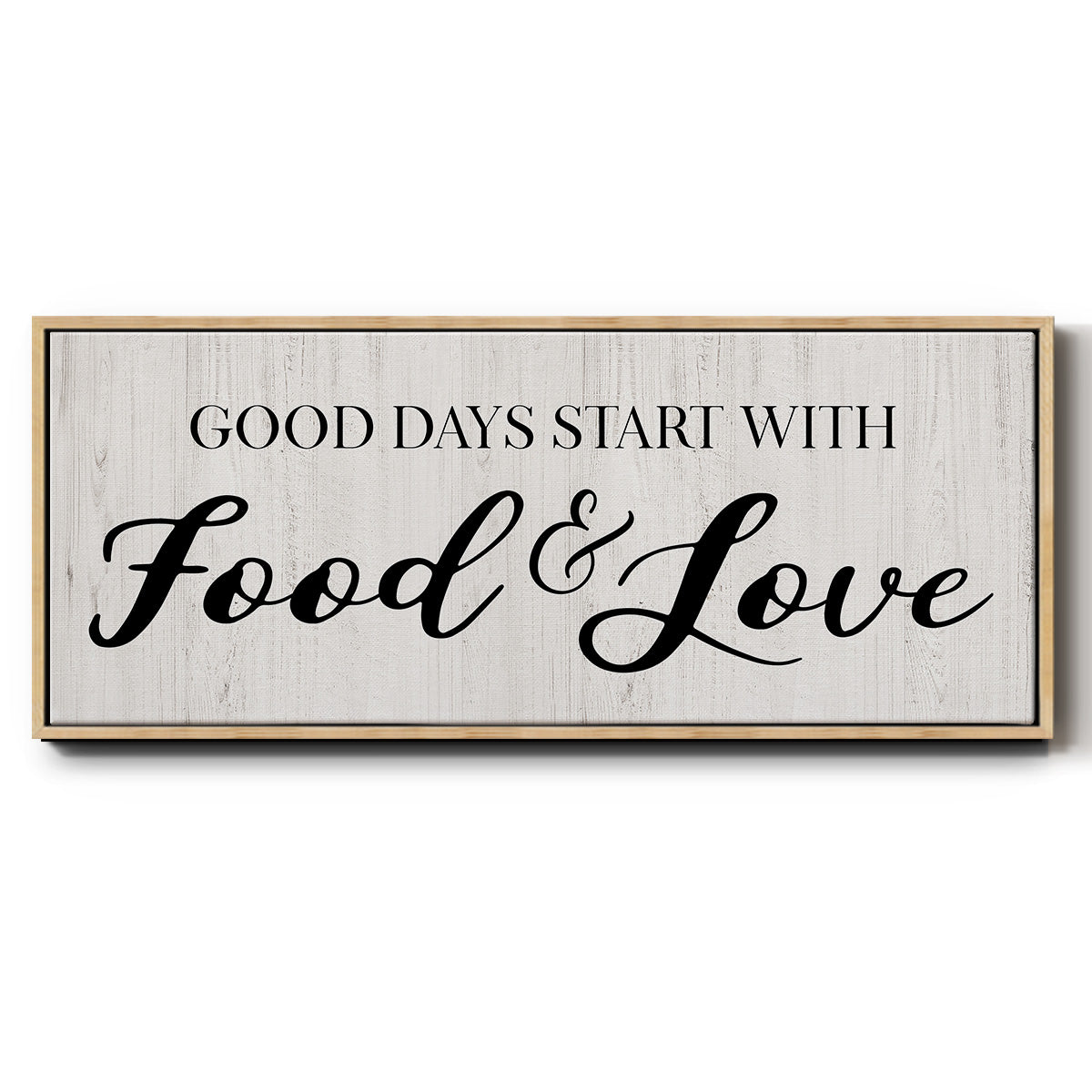 Food and Love - Floater Framed Canvas Print