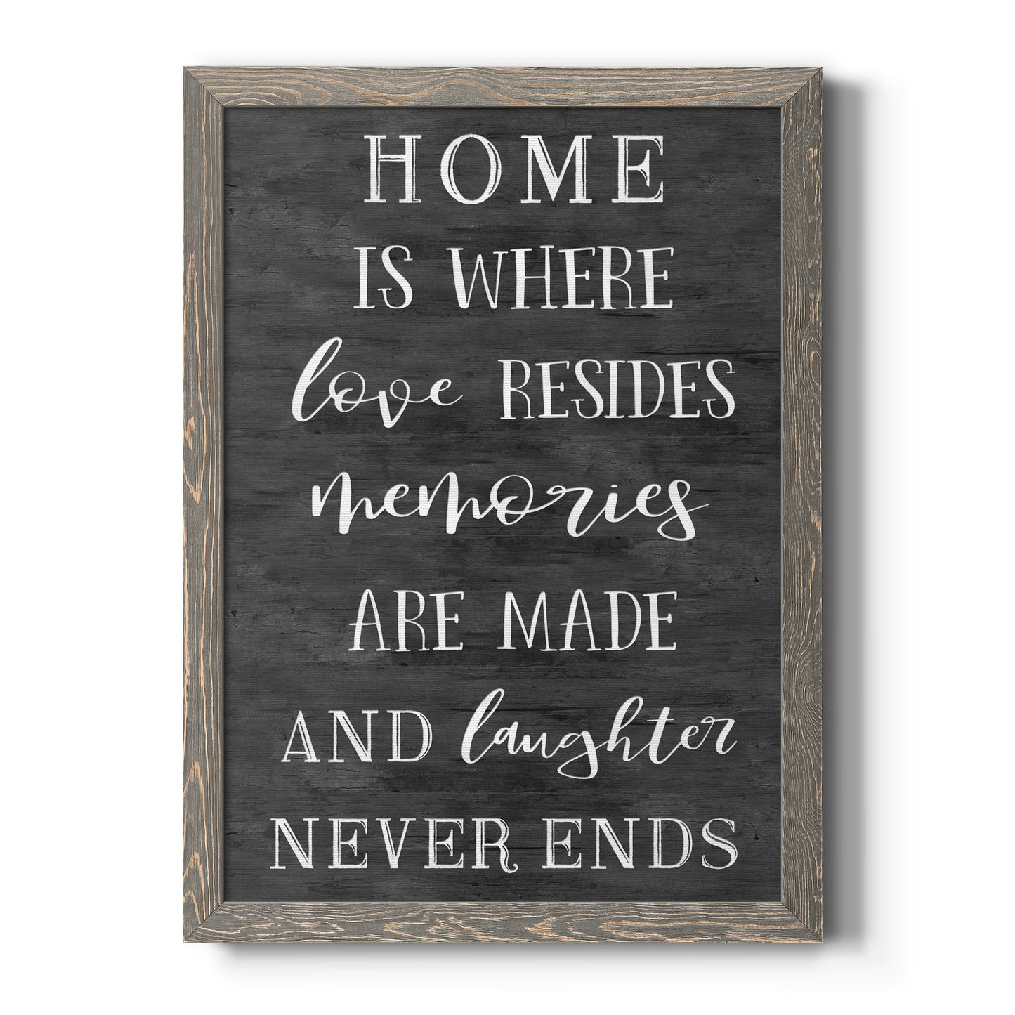 Love Resides - Premium Canvas Framed in Barnwood - Ready to Hang