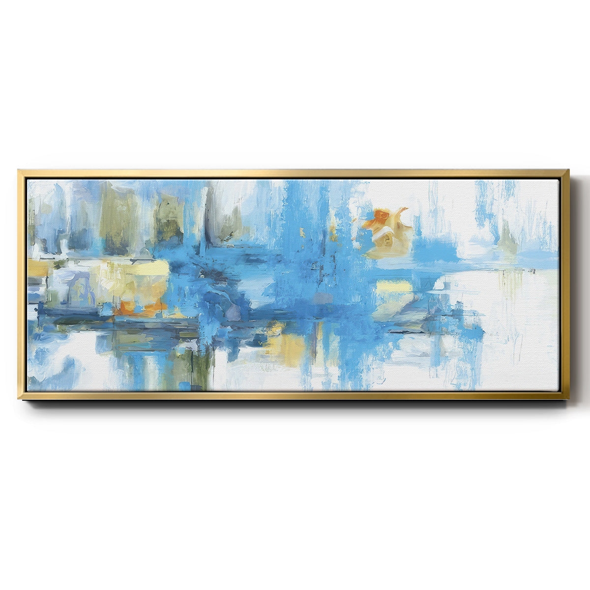 Metro Blue - Floater Framed Canvas Print