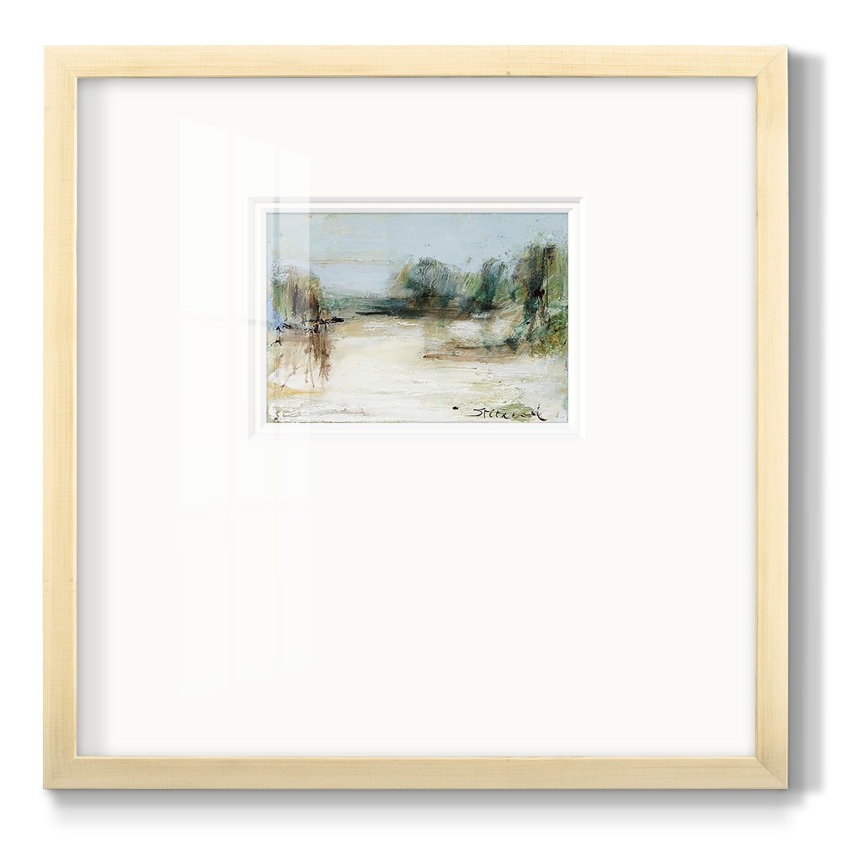 Wintery Horizon III - Double Matboard Framed Print