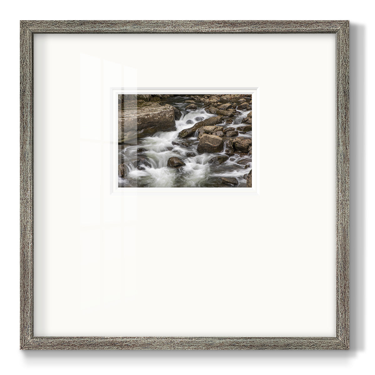 Rushing Calm- Premium Framed Print Double Matboard