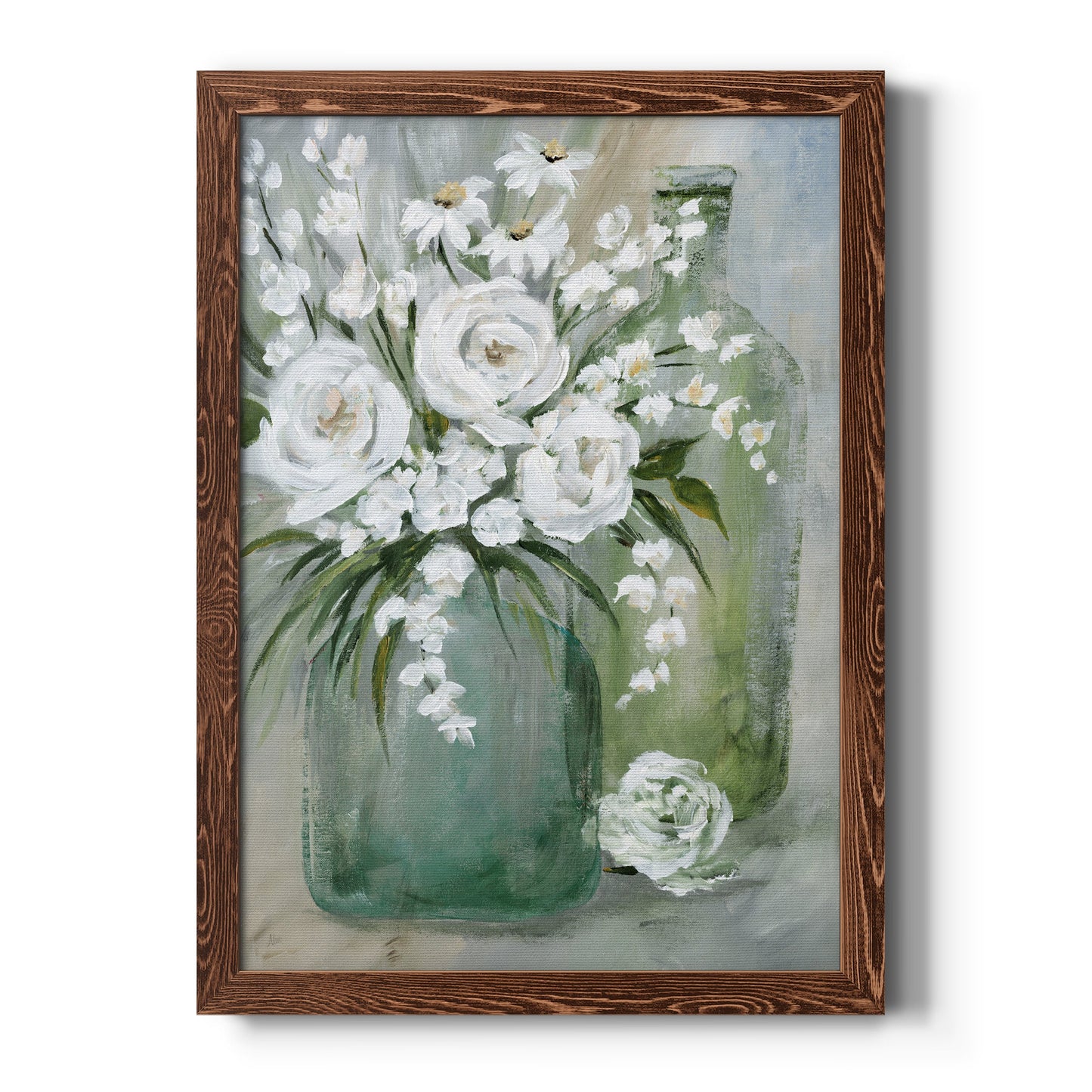 Rosey Afternoon - Premium Canvas Framed in Barnwood - Ready to Hang