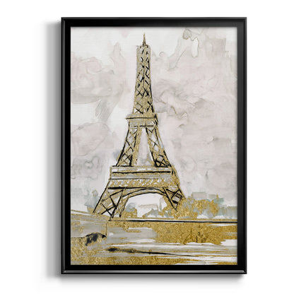 Eiffel Tower Glitz - Modern Framed Canvas Print