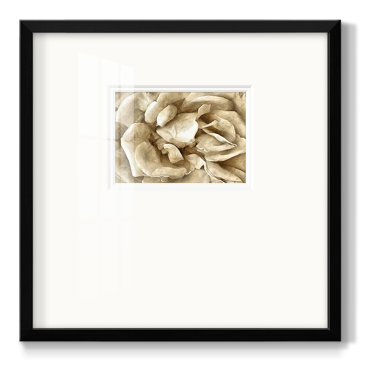 Neutral Wall Flower II - Double Matboard Framed Print