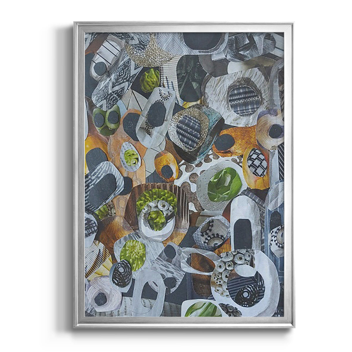 Big Sur Stones and Kelp - Modern Framed Canvas Print