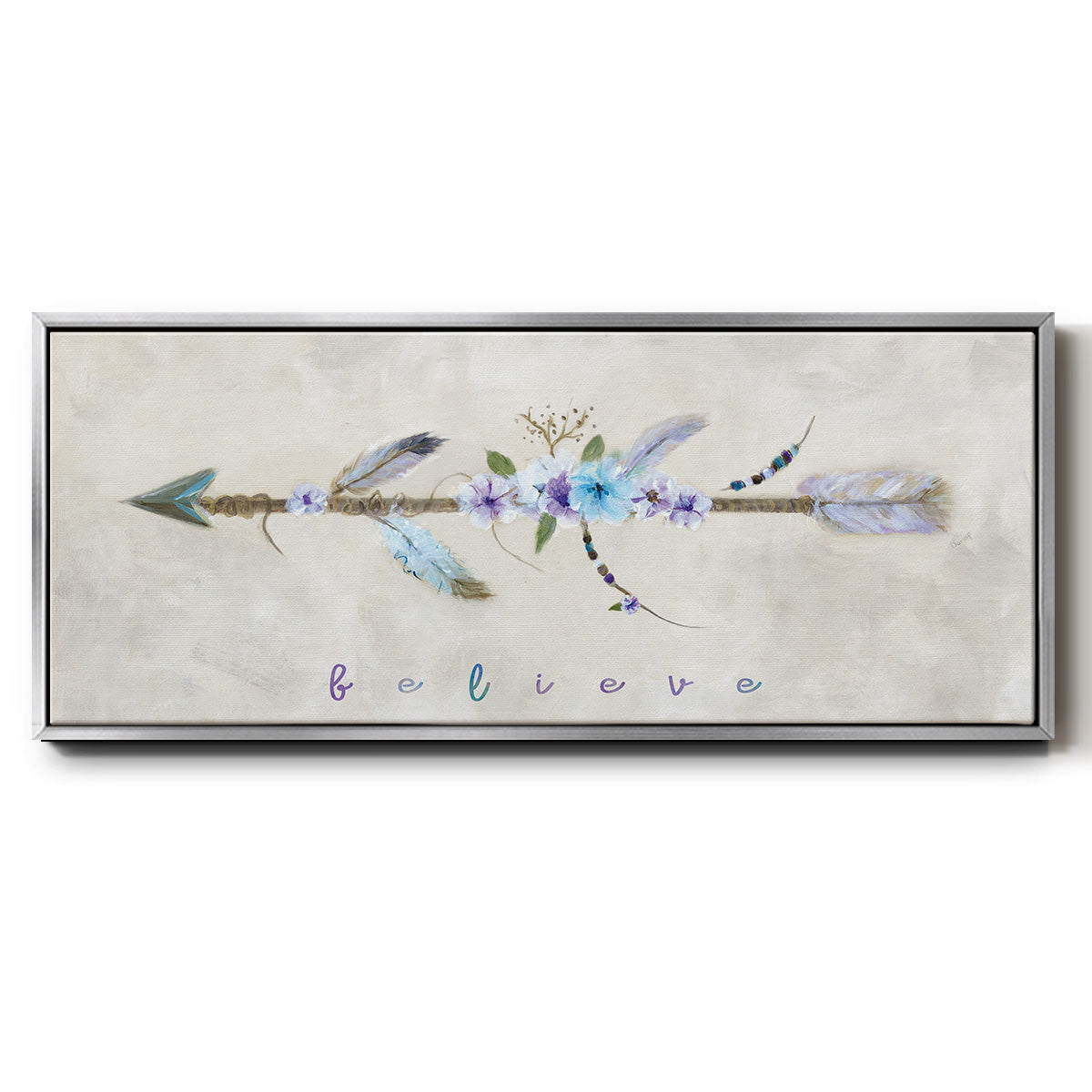 Boho Arrow I - Floater Framed Canvas Print