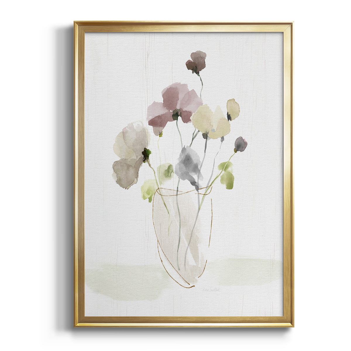 Choose Happy Bouquet I - Modern Framed Canvas Print