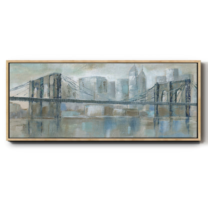 East River Wonder - Floater Framed Canvas Print