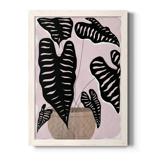 Potted Plant II - Barnwood Framed Canvas Print