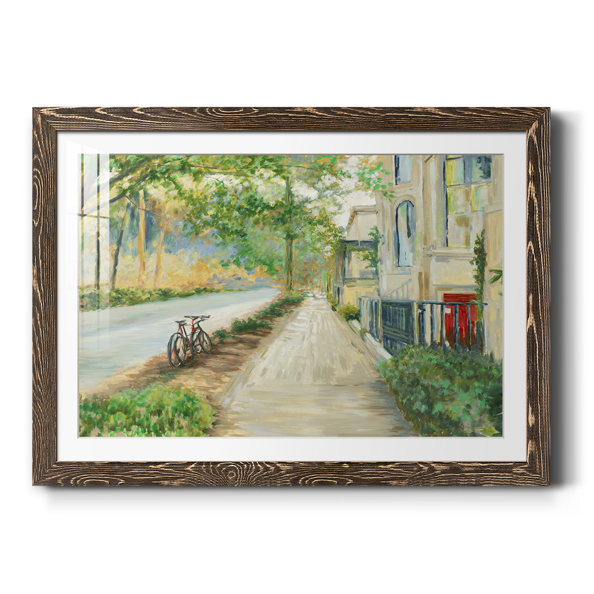 Sunny Side Of The Street - Barnwood Framed Art Print