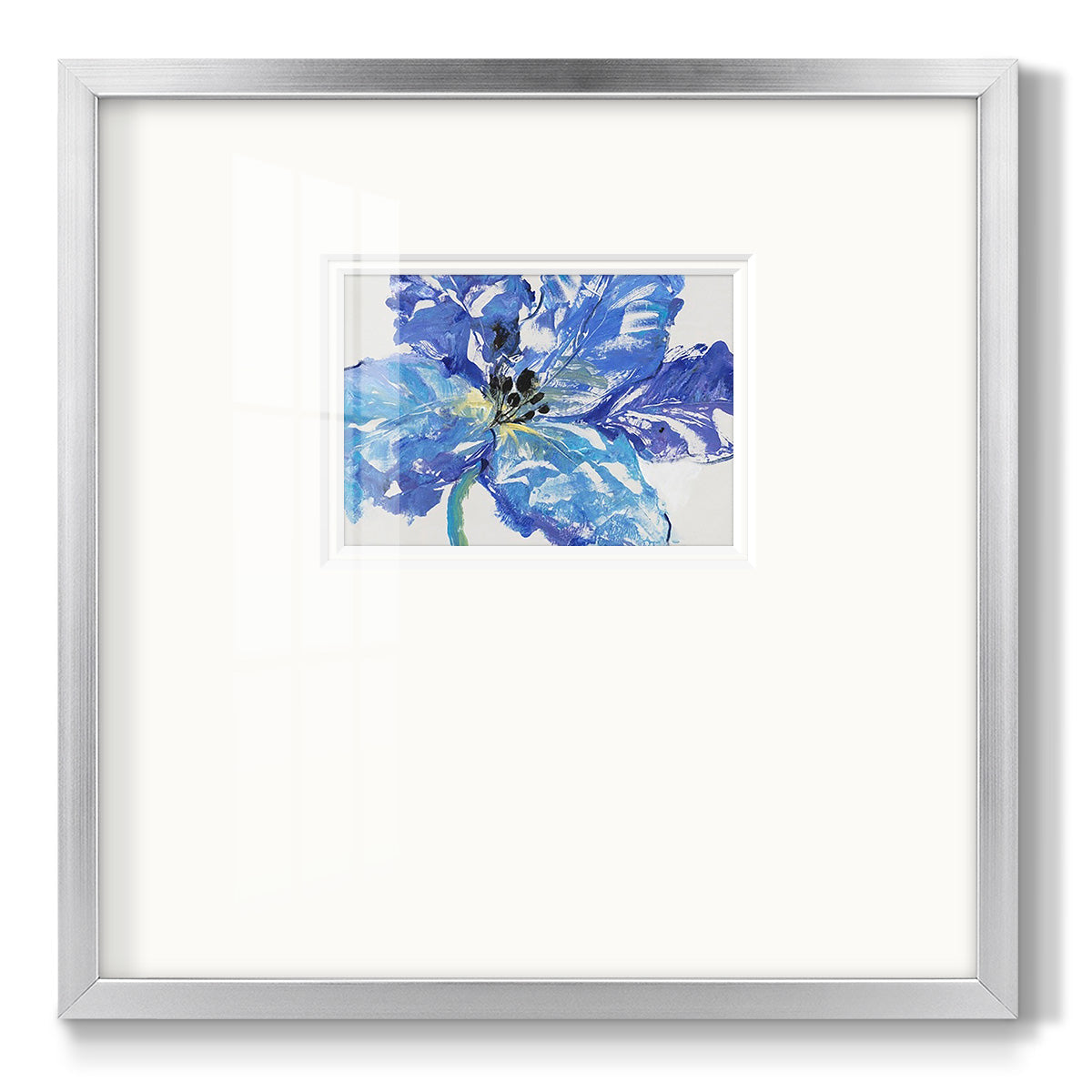 Fleur Bleue I - Double Matboard Framed Print
