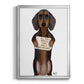 Love and Dachshund - Modern Framed Canvas Print