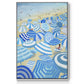 Sky Blue Beach - Framed Premium Gallery Wrapped Canvas L Frame - Ready to Hang