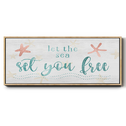 Sea Free - Floater Framed Canvas Print