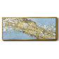 Mistral V in Azure - Floater Framed Canvas Print
