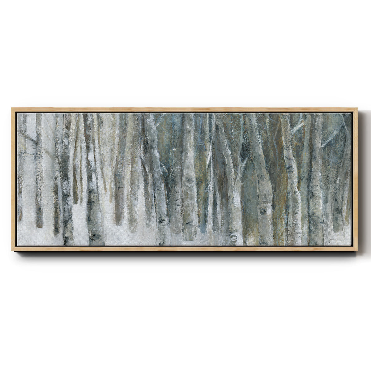 Banff Birch Grove - Floater Framed Canvas Print