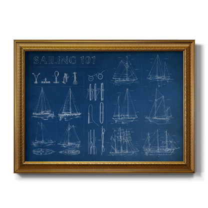 Sailing Infograph Premium Framed Canvas- Ready to Hang