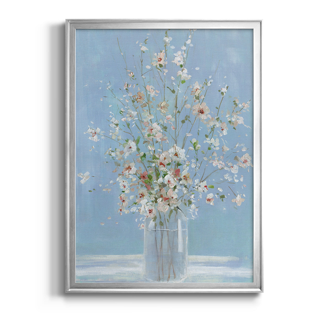 Cherry Blossom Arrangement - Modern Framed Canvas Print