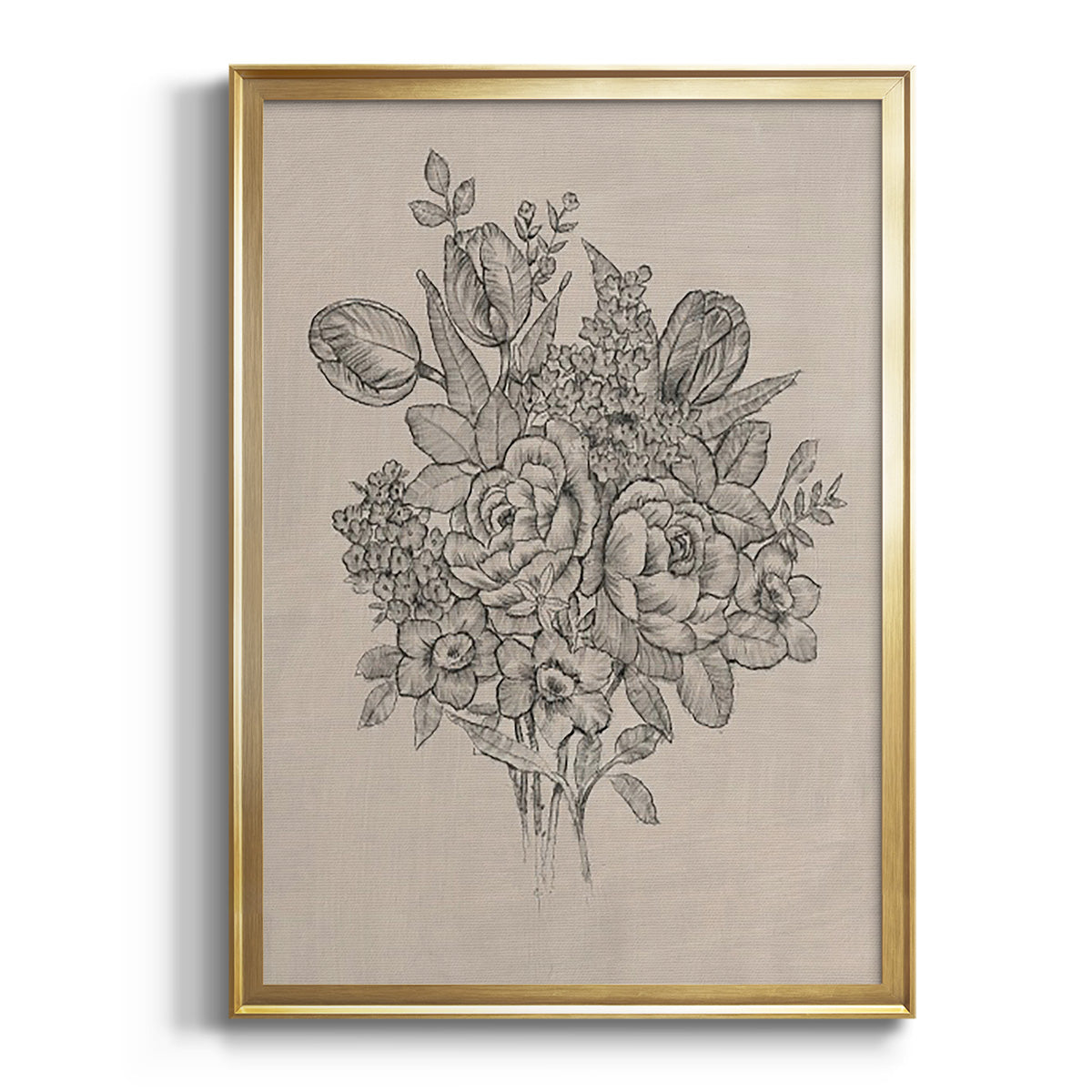 Floral Bouquet II - Modern Framed Canvas Print