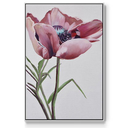 Paris Poppy - Floater Framed Canvas Print