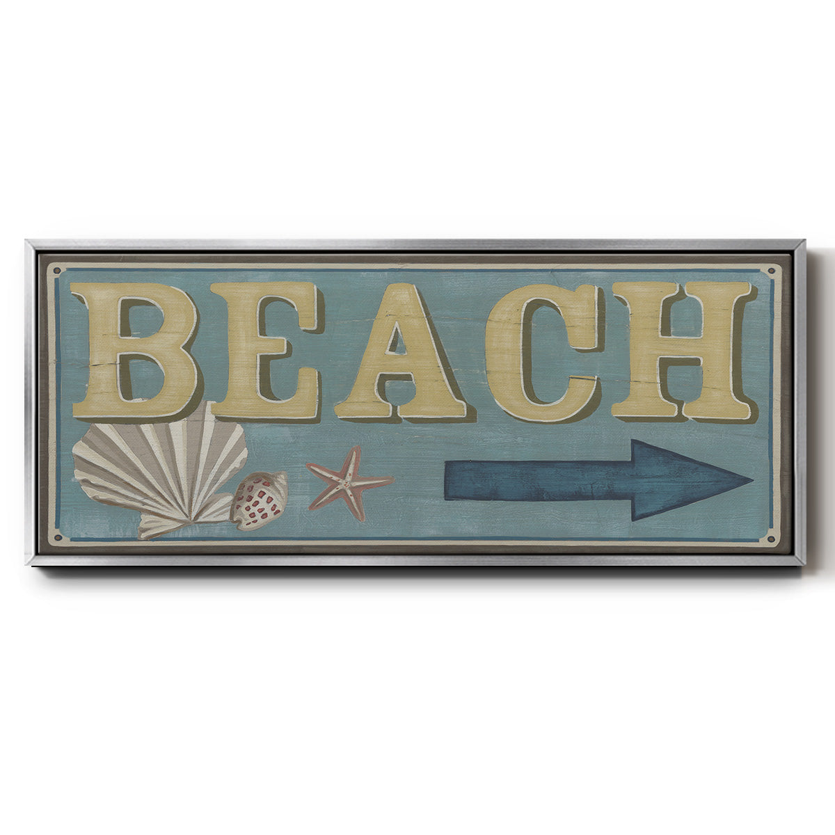Shoreline Signs III - Floater Framed Canvas Print