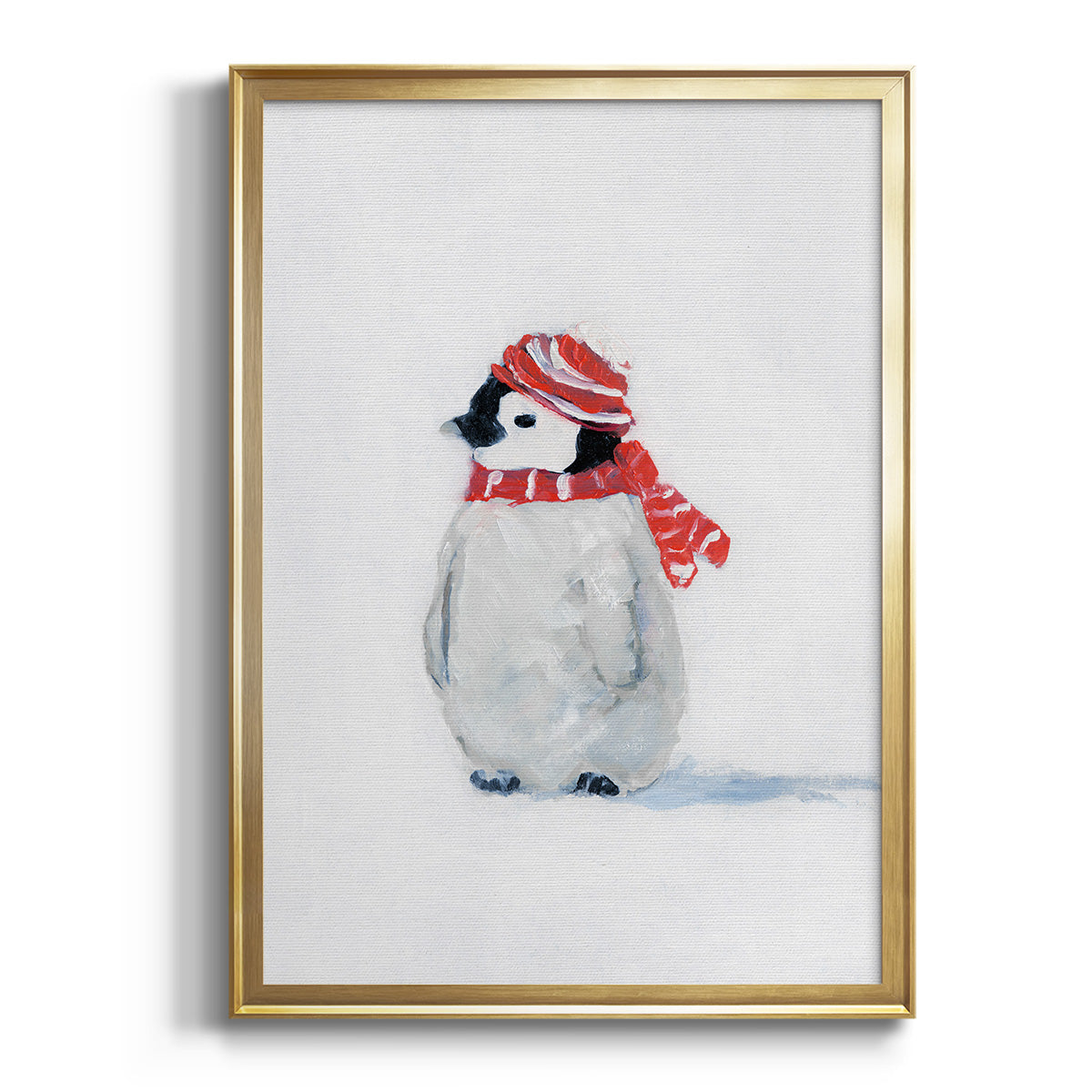 Penguin Play II - Modern Framed Canvas Print