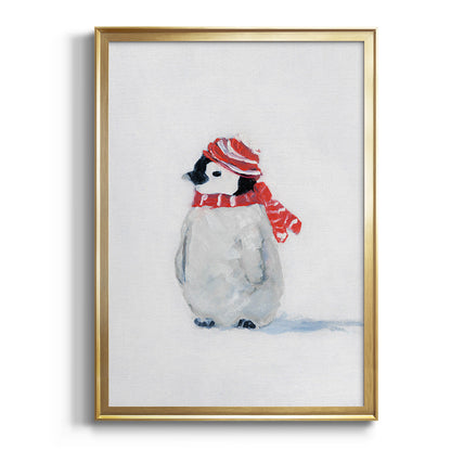 Penguin Play II - Modern Framed Canvas Print