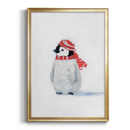 Penguin Play II - Modern Framed Canvas Print