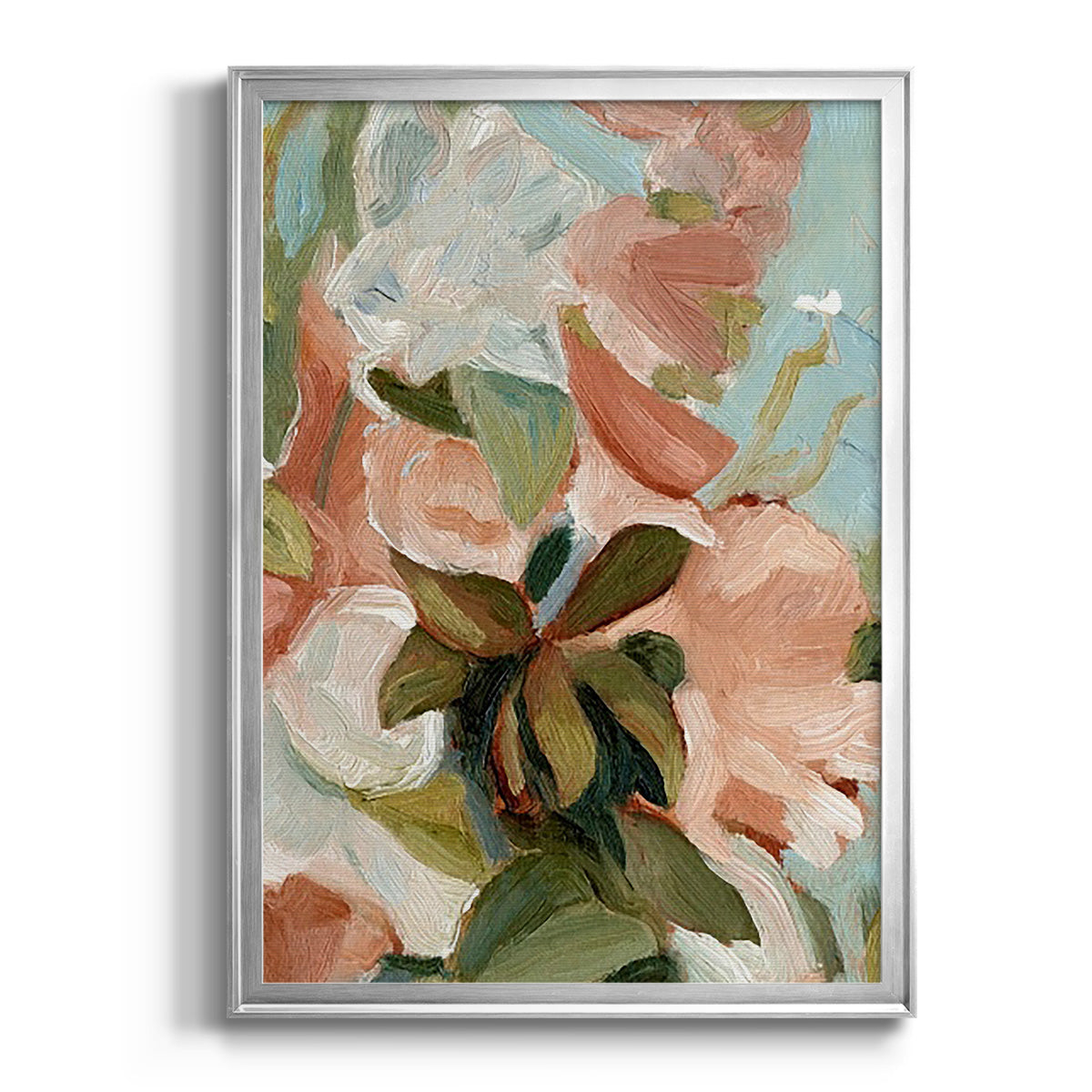 Bouquet Scatter IV - Modern Framed Canvas Print