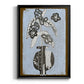 Graphic Flowers in Vase IV - Modern Framed Canvas Print