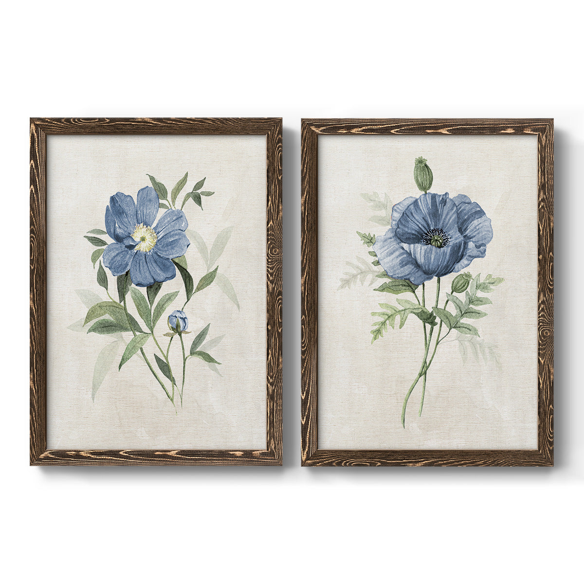 Farmhouse Periwinkle III - Premium Framed Canvas 2 Piece Set - Ready to Hang