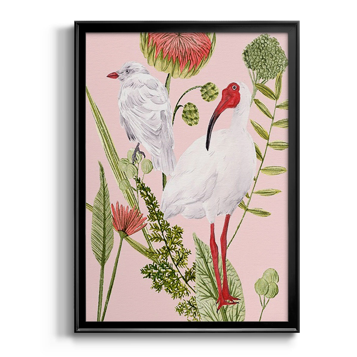 Birds in Motion II - Modern Framed Canvas Print