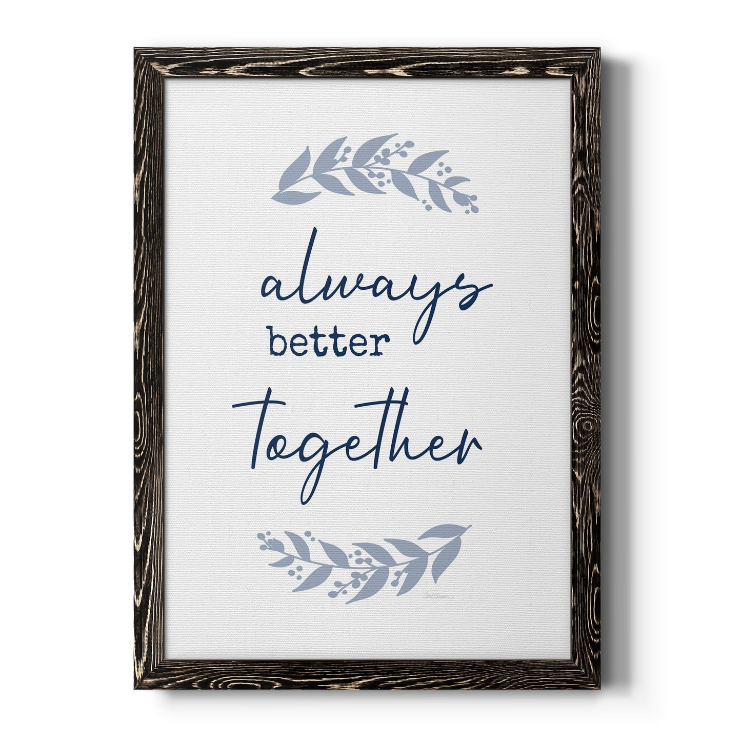 Always Together - Barnwood Framed Canvas Print