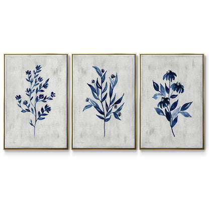 Wild Indigo I - Floater Framed Canvas Set