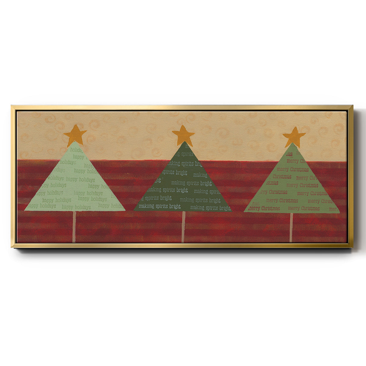 Merry Messages - Floater Framed Canvas Print