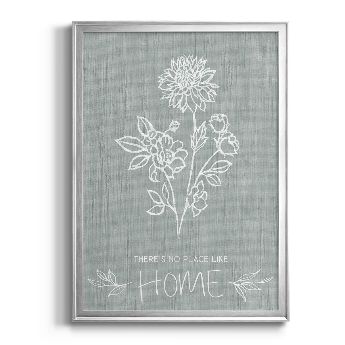 No Place Like Home Sketch - Modern Framed Canvas Print