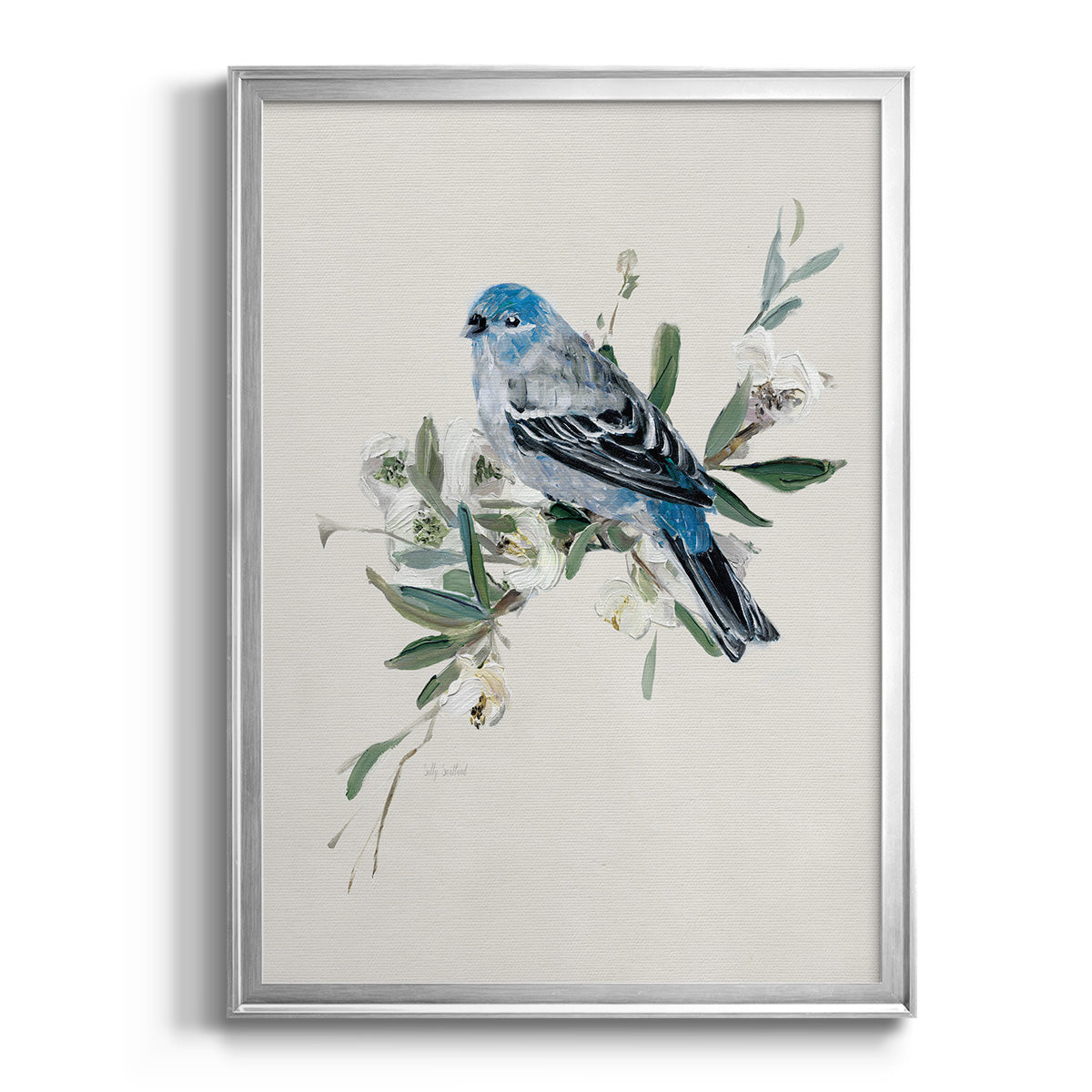 Bluebird Happy II - Modern Framed Canvas Print