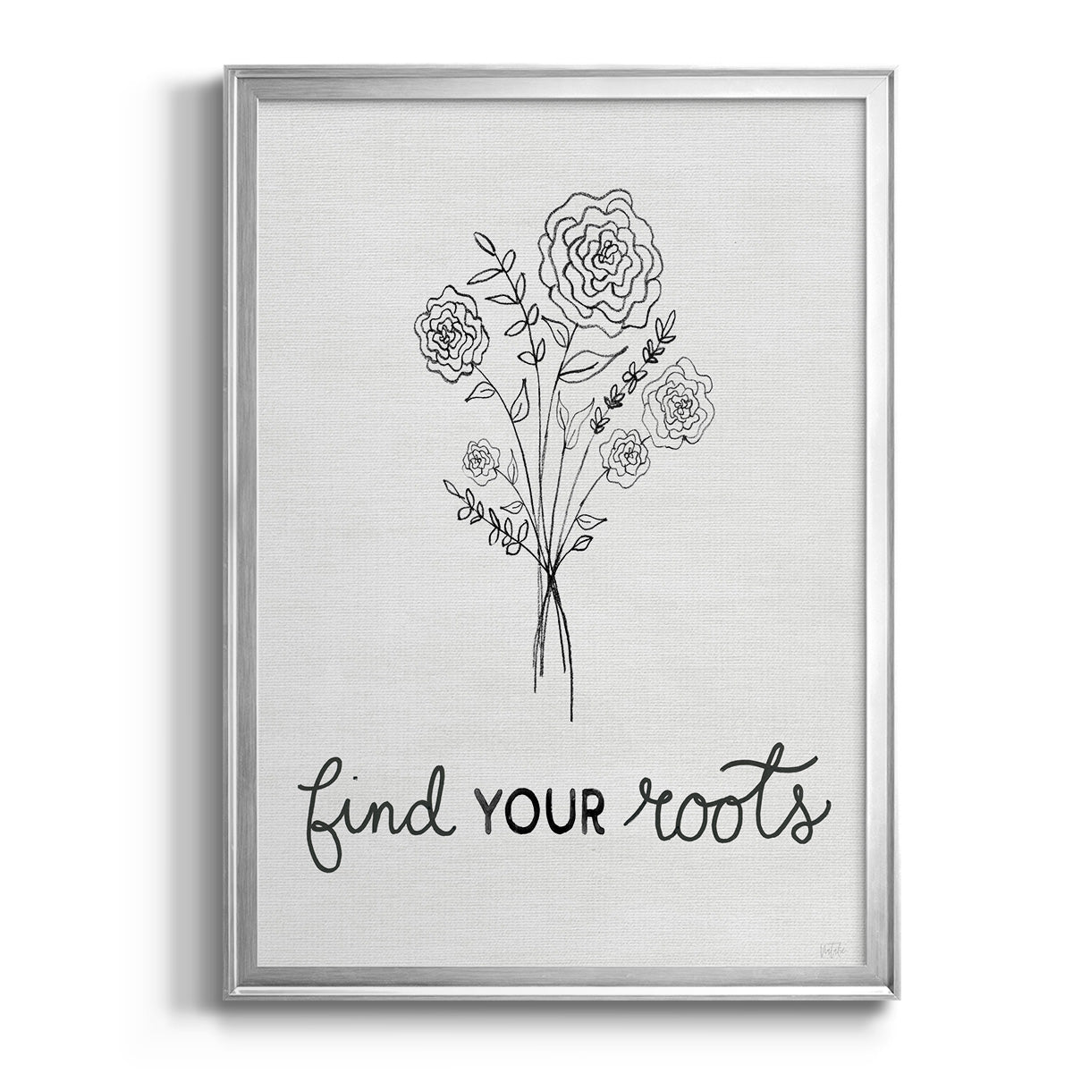 Find Your Roots Sketch - Modern Framed Canvas Print