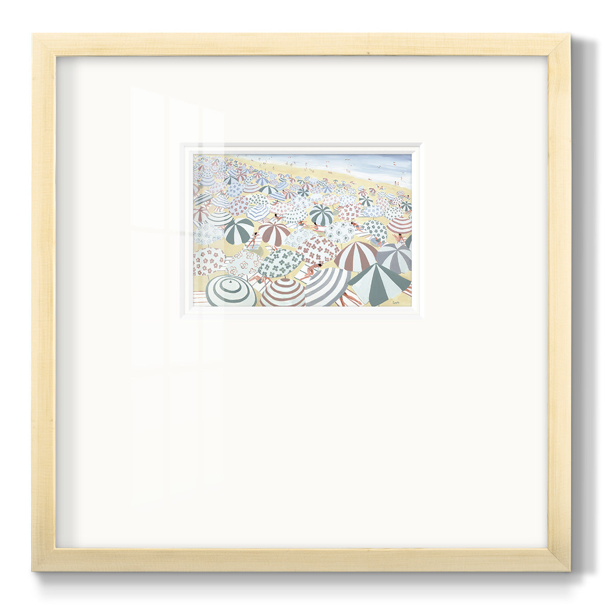 Subtle Beach- Premium Framed Print Double Matboard