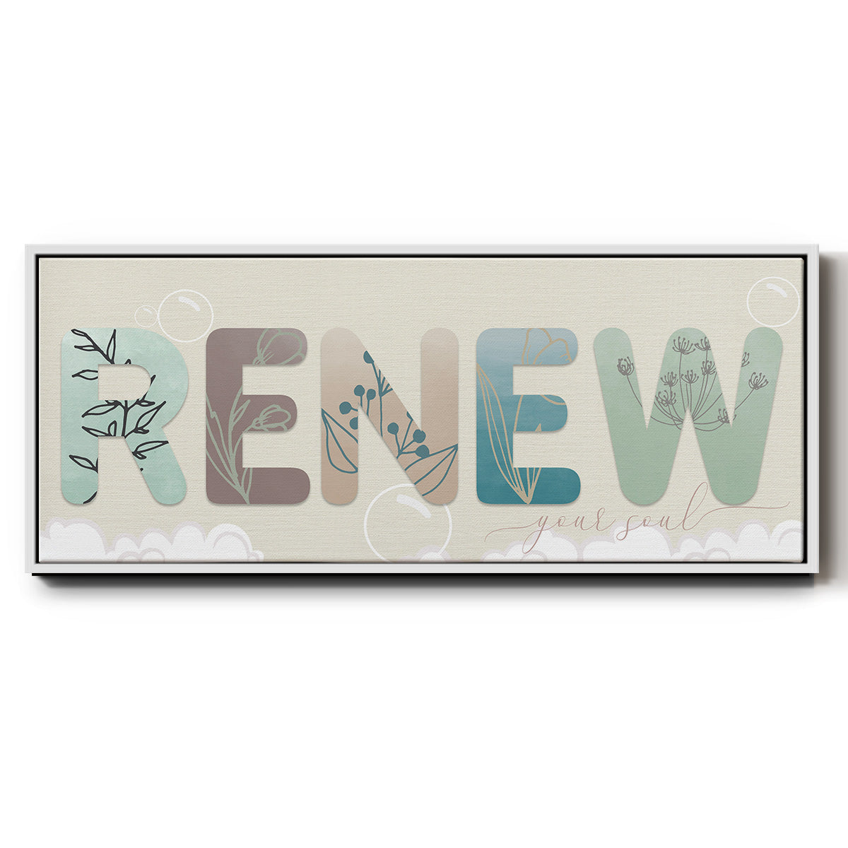 Renew Your Soul - Floater Framed Canvas Print