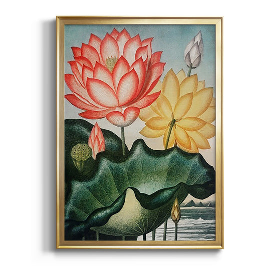 Temple of Flora V - Modern Framed Canvas Print